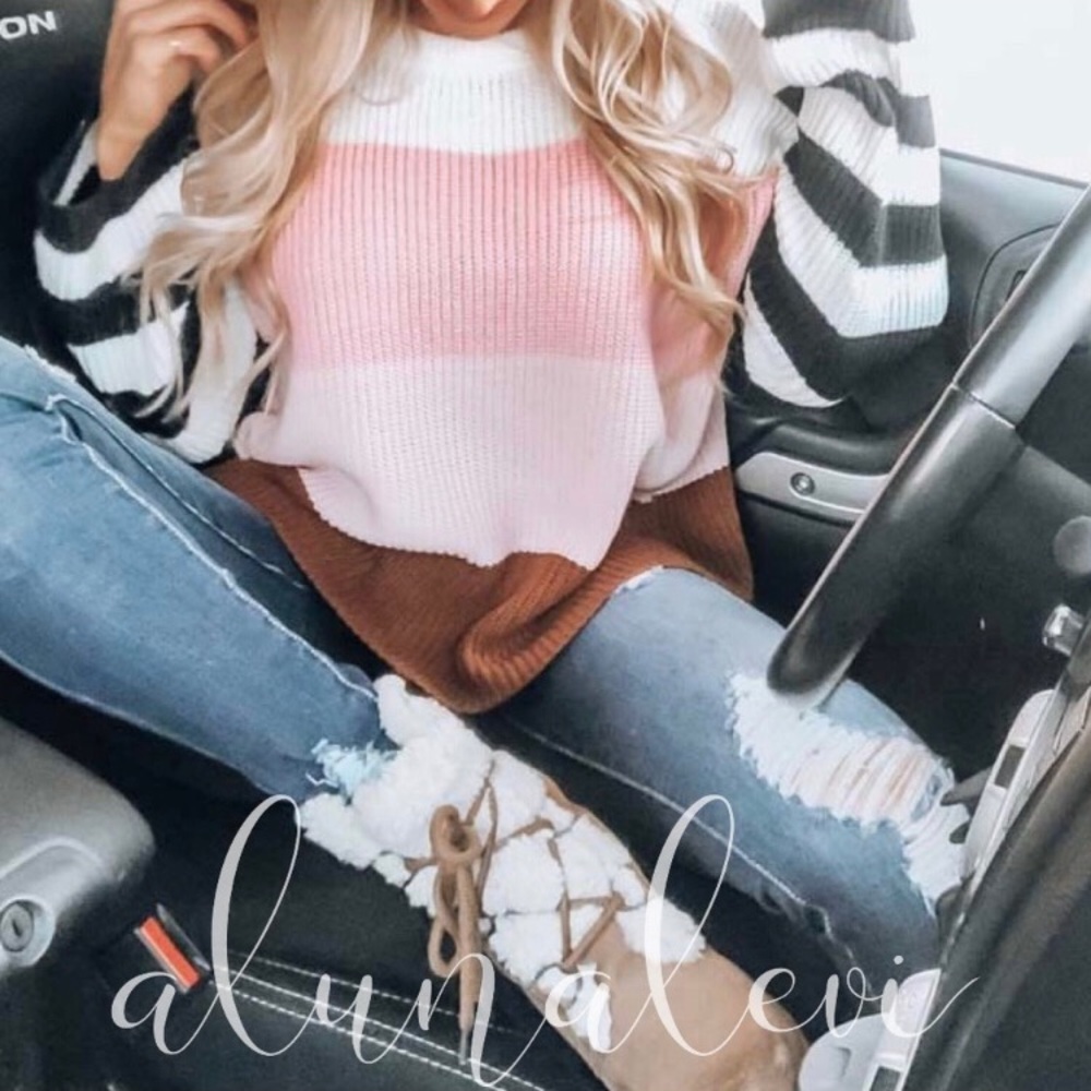 Knit Color Block Sweater